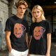Olive Halloween T-Shirt with Skeleton Arm Jack-o'-Lantern Graphic