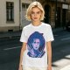 Olive T-Shirt With Neon Edward Scissorhands Portrait Print