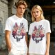 Olive T-Shirt Featuring Fantasy Warrior Princess With Sword Art