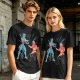 Olive T-shirt with Avatar Na'vi and Aang Pointing Meme Art