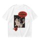 Olive cat graphic t-shirt with 'I don't wanna adult' print