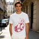Olive green t-shirt with Kitty Cat graphic print