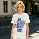 Olive green t-shirt with a husky holding pupcakes graphic