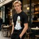 Olive T-Shirt With Melting Snowman Christmas Print