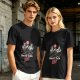 Olive graphic t-shirt with chainsaw man chasing scared person and 'Small Talk Does!' text
