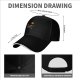 Black Baseball Cap with Halloween Witch Cat and Jack-o'-lantern Design