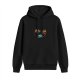 Black Hoodie With Wrestlers Playing Pool Graphic Print
