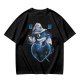 Olive T-Shirt With Cute Wizard Dragon On Starry Heart Print