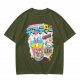 Oversized Graphic Tee with Death Flavor Bubble Tea Print