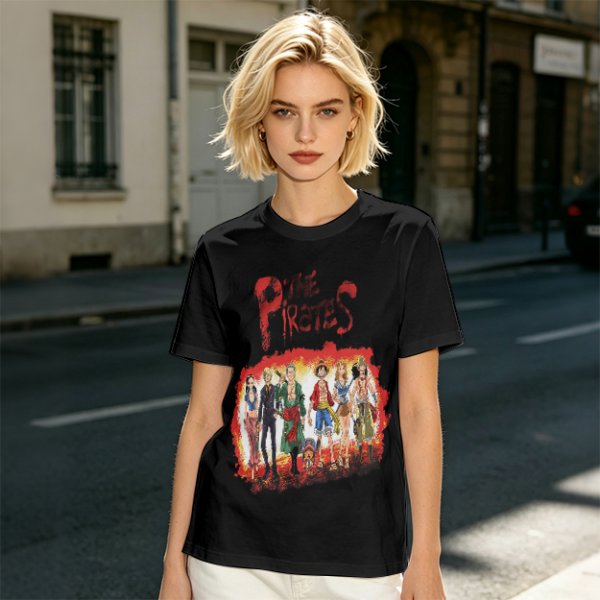One Piece Pirates Anime Graphic Olive T-Shirt