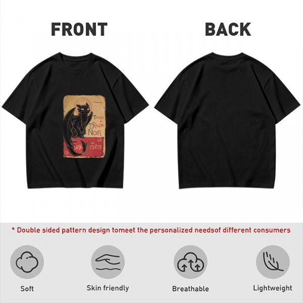 Olive t-shirt with vintage black dragon print design