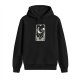 Black Hoodie With The Moon Tarot Card Skeleton Print