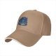 Black baseball cap with blue fantasy character explosion graphic