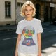 Olive T-Shirt With Cat Gumball Machine Artwork