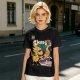Olive t-shirt with Choco-Bo's cereal graphic featuring a yellow bird