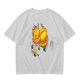 Olive T-Shirt With Sleeping Cosmic Cat And Planets Graphic