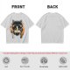 Olive T-Shirt Featuring Black Maneki-neko Cat Eating Ramen