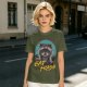 Olive Raccoon Eat Trash Graphic T-Shirt