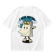 Olive t-shirt with cartoon Monday calendar graphic and 'I HATE YOU TOO' text