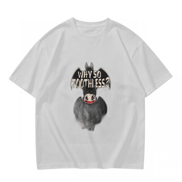 Olive T-Shirt With Why So Toothless? Batman Dragon Print