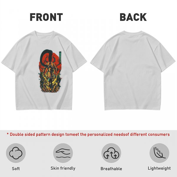 Olive T-shirt with Dark Fantasy Tentacle Monster Graphic Print