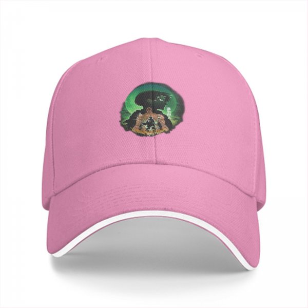 Black baseball cap with Attack on Titan anime graphic print