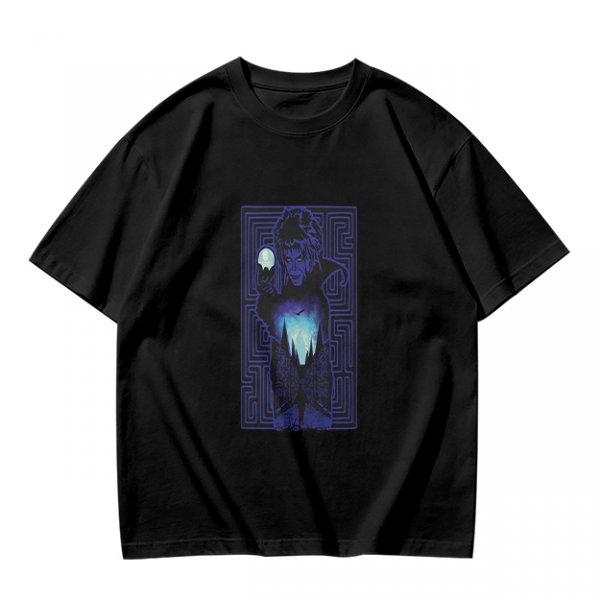 Olive T-Shirt With Mystical Maze Sorcerer Graphic Print