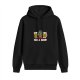 Black hoodie with Christmas beer and tree graphic for beer lovers