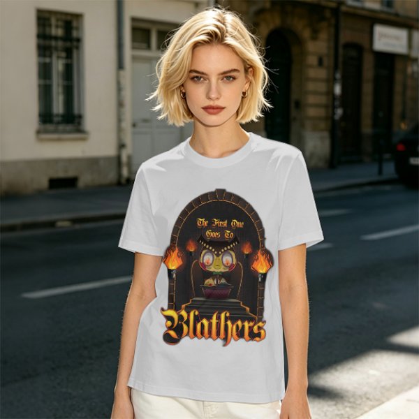 Olive T-Shirt with Gothic Blathers Themed Archway Print