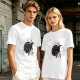 Olive green graphic t-shirt with dark fantasy creature print