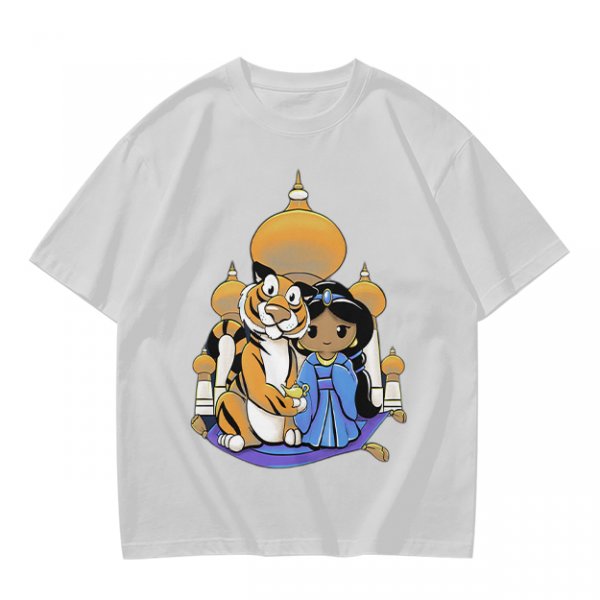 Disney Aladdin Princess Jasmine and Rajah Tiger Graphic T-Shirt