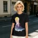Olive T-Shirt with Watercolor Witch and Moon Art Print