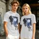 Olive Green Alien Moon Reaching Graphic T-Shirt