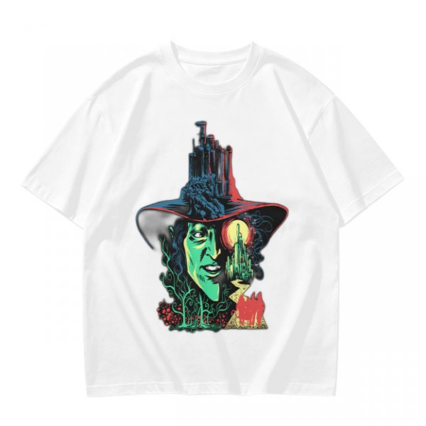 Olive T-Shirt with Wicked Witch of the West Emerald City Artwork