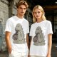 Olive T-Shirt Featuring Godzilla Eating Ramen