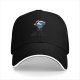 Black Baseball Cap With Cartoon Character Graphic Design