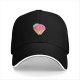 Black Baseball Cap with Cute Melting Ice Cream Cone Graphic