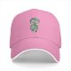 Black Baseball Cap With Kodama Forest Spirit Graphic Print