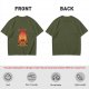 Olive t-shirt with Calcifer Fire Demon graphic print