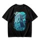 Olive Green T-Shirt With Mystical Ancient Tree Face Print
