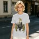 Olive T-Shirt With Frog Pentagram Ritual Graphic Print