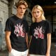 Olive T-Shirt With Krampus And Santa Graphic Print
