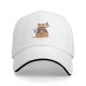 Black Baseball Cap With Tattooed Samurai Cat Holding Katana