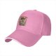 Black baseball cap with giant broccoli monster city attack print