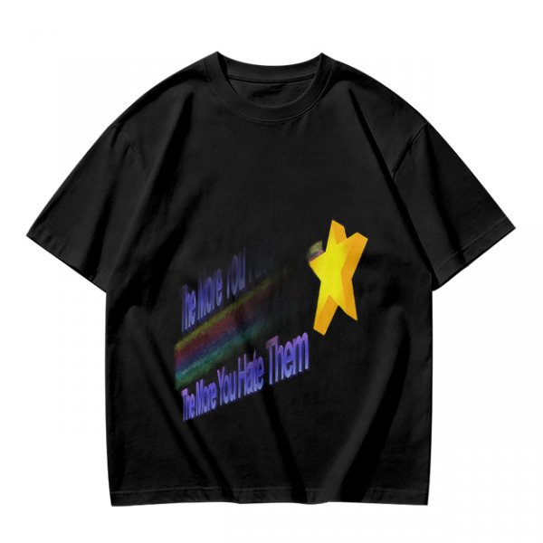 Olive Graphic T-Shirt With Star And Rainbow Text Design