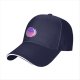 Black Baseball Cap With Colorful Bubble Cat Graphic Print