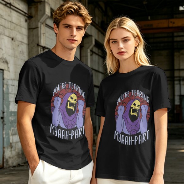 Olive T-Shirt With Skeletor 'You're Tearing Myaah-Part' Graphic