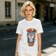 Olive t-shirt with cute wolf vanity graphic and playful text