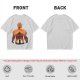 Olive T-Shirt With Giant Fire Warrior Silhouette And Small Knight Print
