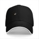 Black Baseball Cap With Small Anime Character Embroidery
